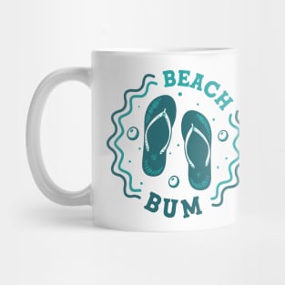 Beach Bum // Fun Summer Flip Flop Badge Mug